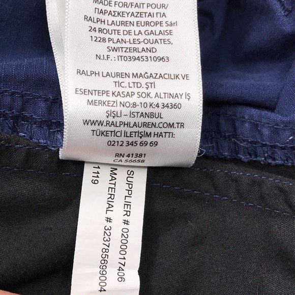 Ralph Lauren Ripstop Cargo Shorts Youth Boys 20 Blue Pony Pockets Elastic Hiking - Picture 15 of 16